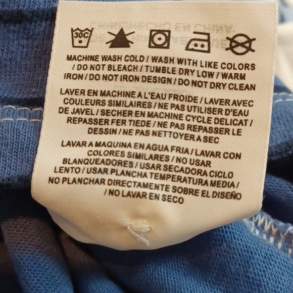 Sperry Nautical Blue Ombre Striped Dip Dye Top Medium - Picture 4 of 5